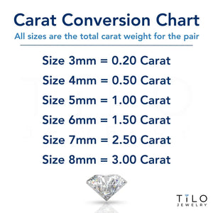 14K Yellow Gold round Simulated Diamond Stud Earrings, Brilliant CZ Studs, Basket Set, Classic Screwback Studs, Unisex, by TILO Jewelry
