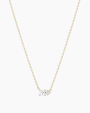 Diamond and White Sapphire Necklace