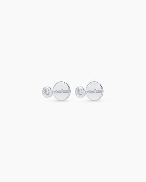 14K Classic Diamond Flat Back Studs