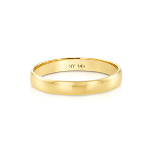 14K Yellow Gold Classic Wedding/Engagement Band Ring, 3Mm Thin