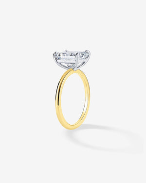 Exquisite 3.05 Carat Asscher Cut Natural Diamond in Whisper Thin® Setting.