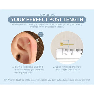 18G/16G Peridot Dainty Labret Cartilage Studs • Tragus Stud • Conch Earring • Helix • Cartilage Piercing • Minimalist • FLAT BACK