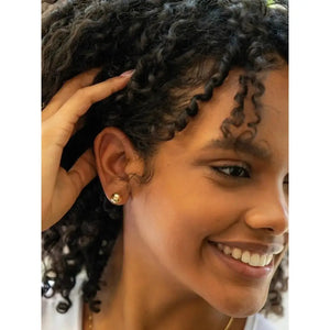 18K Gold Coated Ball Earrings