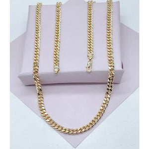 18K Gold Filled Cuban Link Chain: 6Mm Miami Curb Necklace