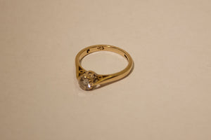 Cathedral - Gold and Solitaire Diamond Engagement Ring