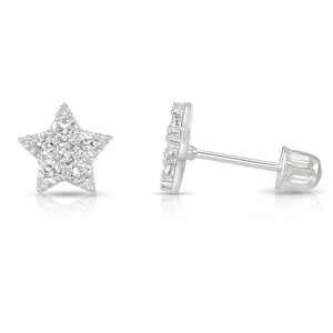 Dazzling 14K Gold Star Shaped Stud Earrings - Perfect for Everyday Elegance!.