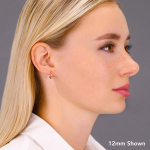 Elegant 10K Rose Gold Handmade Classic Round Hoop Earrings for Everyday Wear.