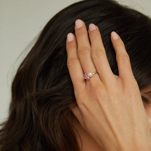 Pearl Toi Et Moi Ring NikNenz™ Premium Gold & Diamonds