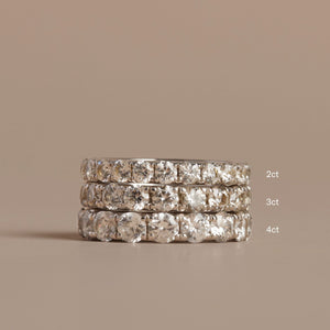 3Ct round Lab Grown Diamond Eternity Ring NikNenz™ Premium Gold & Diamonds