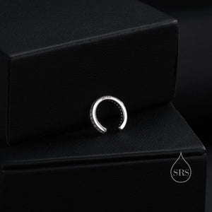 CZ Ear Cuff in Sterling Silver, Silver or Gold, Simple Piercing Free Earrings, Minimalist Ear Cuff, Diamond CZ Ear Cuff