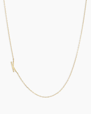 14K Gold Alphabet Necklace NikNenz™ Premium Gold & Diamonds