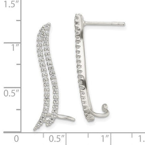 CZ Cuff and Post Earrings
