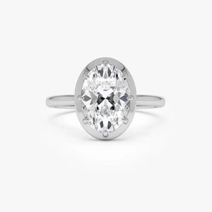 2.00 Ctw Oval Lab Diamond 14K Gold Solitaire Engagement Ring