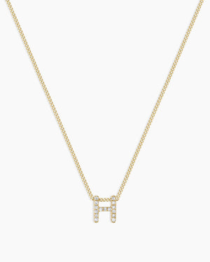 14K Diamond Alphabet Necklace