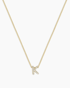 14K Diamond Alphabet Necklace