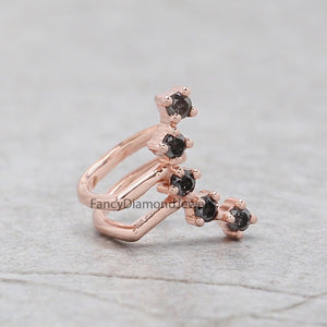 Ear Cuff Earrings, Ear Wraps, Earring Cuffs, Natural Diamond Ear Cuff, No Piercing Ear Cuff, 14K Gold Diamond Ear Cuff, Gold Ear Wrap KD1070
