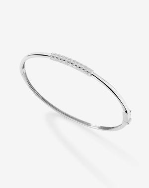 Elegant Diamond Bar Bangle - Timeless Luxury Accessory.