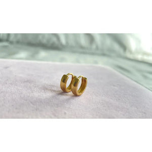 22K Gold Hoop Earrings - 916 Pure Gold (Size 8 Mm) 916 Gold Hoop/Pure Gold 2.56G