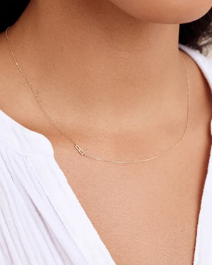 14K Gold Alphabet Necklace NikNenz™ Premium Gold & Diamonds