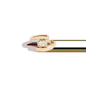 Lab Grown White Sapphire Ellipse Ring NikNenz™ Premium Gold & Diamonds