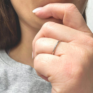 14K Solid Gold 1.2Mm Simple Wedding Band: Yellow Gold or White Gold