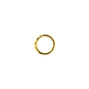 24K Solid Gold Hammered Huggie Earrings - Luxurious Seamless Pure Gold Hoops.