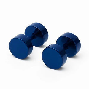 Faux Plug Surgical Steel Stud Earrings Illusion Gauge, 4 Colors