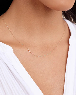 14K Gold Alphabet Necklace NikNenz™ Premium Gold & Diamonds