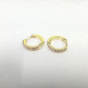 Pandora Moments Sparkling Huggie Gold Hoop Earrings