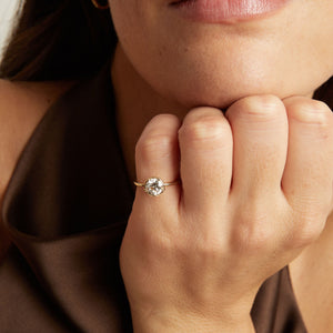 1Ct round Lab Grown Diamond Georgian Ring NikNenz™ Premium Gold & Diamonds