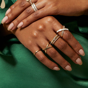Mixed Cut Diamond Ring NikNenz™ Premium Gold & Diamonds
