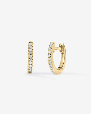 Charming Petite Diamond Huggie Earrings.