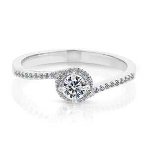 14K Gold Spiral Engagement Style Ring