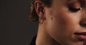 Elegant 14K Solid Gold Minimalist Lightweight Hoop Earrings – Perfect Gift for Her.