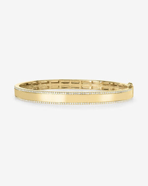 Elegant Diamond Border Bangle - Timeless Beauty for Every Occasion.
