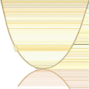 14K Gold Asymmetrical Initial Necklace