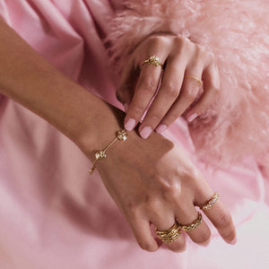 Scribble Heart Ring 18Ct Gold Plate