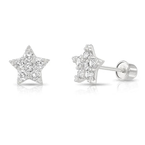 Dazzling 14K Gold Star Shaped Stud Earrings - Perfect for Everyday Elegance!.