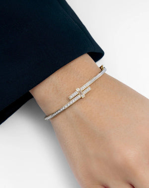 Stunning Round Diamond Wrap Bangle for Timeless Elegance.