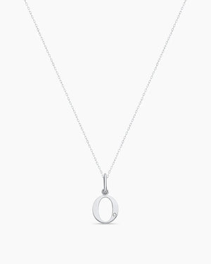 Diamond Vintage Alphabet Charm Necklace