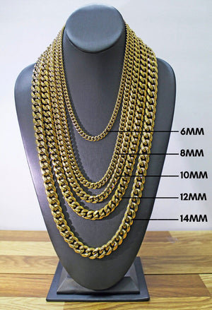 14K Gold Filled Miami Cuban Link 12Mm Unisex Chain Featuring Micro Pave Cubic Zirconia Double Safe Box Lock Clasp, Wholesale Jewelry