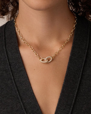 Lou Shimmer Interlocking Necklace NikNenz™ Premium Gold & Diamonds