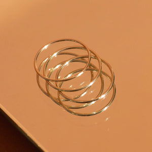 Thin Stackable Ring NikNenz™ Premium Gold & Diamonds