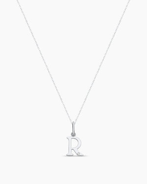 Diamond Vintage Alphabet Charm Necklace