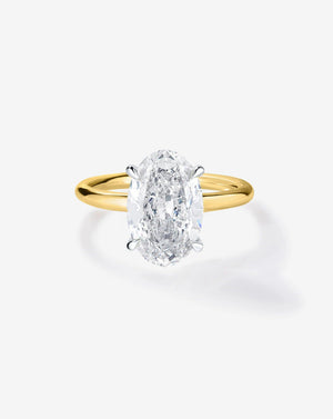 Stunning 2.08 Carat Oval Lab Diamond Cloud Solitaire Ring.