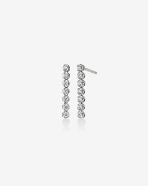 Chic Mini Tennis Drop Earrings for a Touch of Elegance.