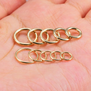 Luxurious 14K Solid Gold Seamless Hinged Clicker Hoop for Tragus, Helix, Conch, Nose, and Earlobe Piercings.