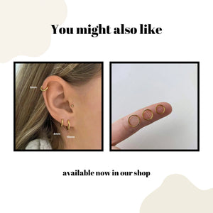 Gold Ball Stud Earrings • Curved Bar • 3Mm Ball • 16G • Forward Helix Rook Eyebrow • Non Tarnish