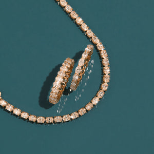 Horizontal Oval Lab Grown Diamond Eternity Ring NikNenz™ Premium Gold & Diamonds