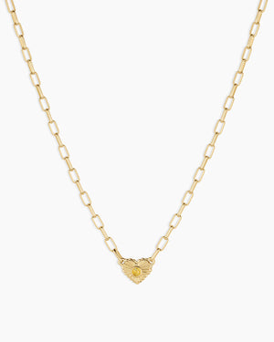 Birthstone Heart Necklace NikNenz™ Premium Gold & Diamonds